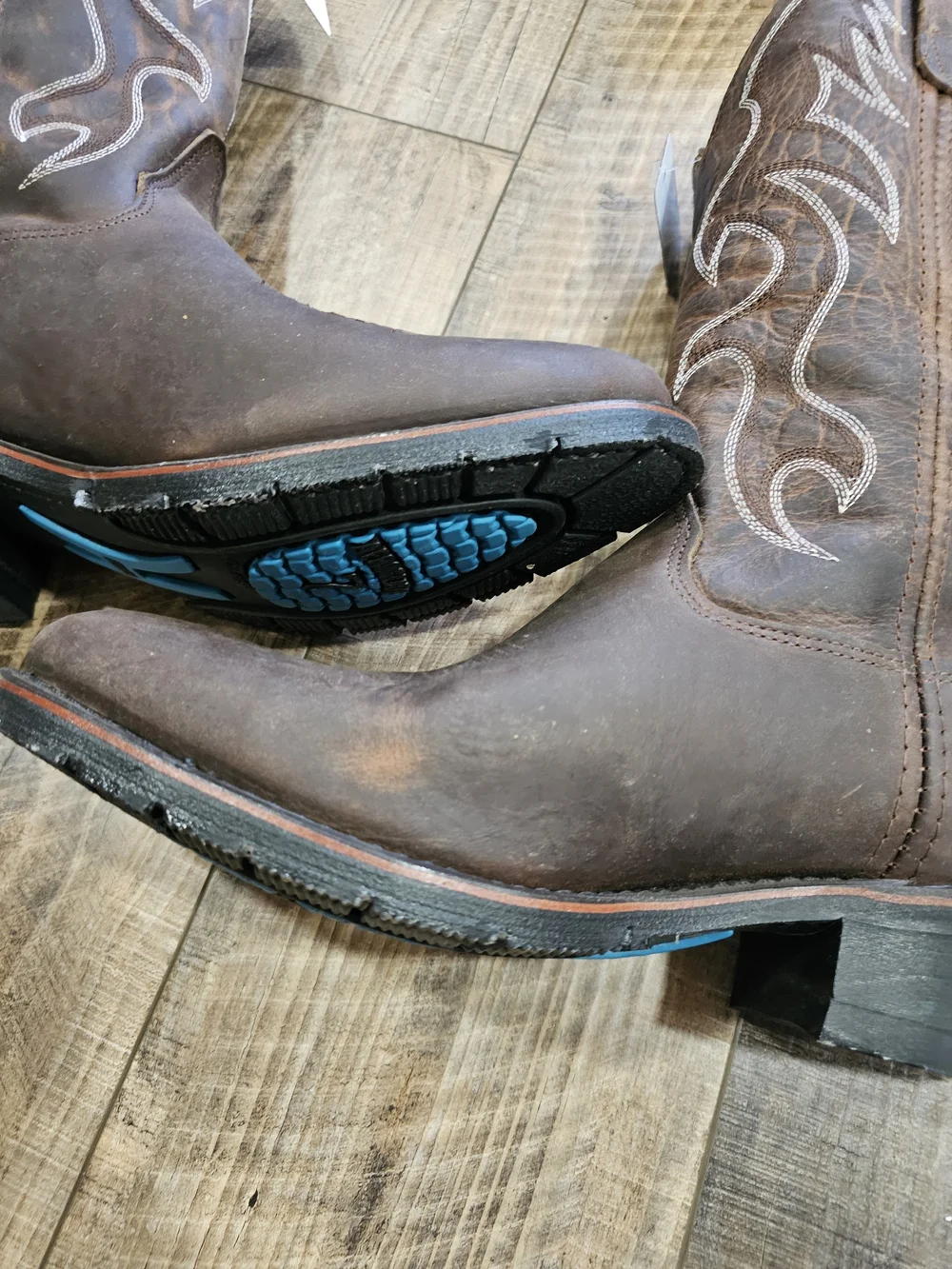 Double H 10.5 Western Work Boots Robert 3282 Brown 12" AG7 Mens NWT NEW Cowboy - Picture 6 of 16